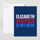 Elizabeth Warren is Mijn Hero Briefkaart (Voorkant / Achterkant)