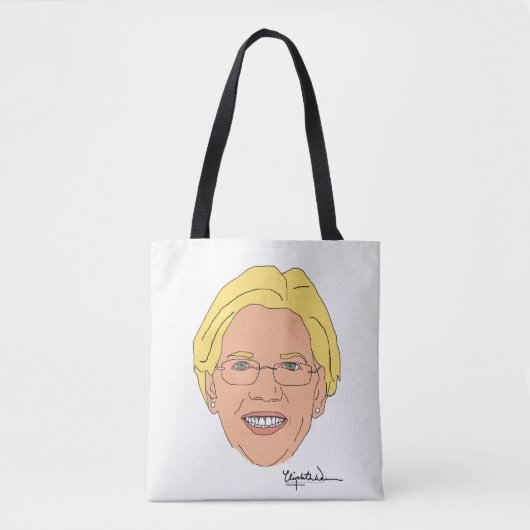 Elizabeth Warren met handtekening Tote Bag (Voorkant)