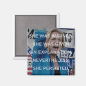 Elizabeth warren néanmoins elle a persisté aimant (Recto/Verso)