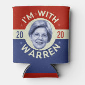 Elizabeth Warren President 2020 Democraat Pic Retr Blikjeskoeler (Voorkant)