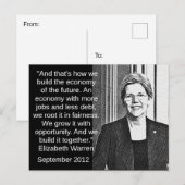 Elizabeth Warren Quote Politieke Nostalgie Briefkaart (Voorkant / Achterkant)