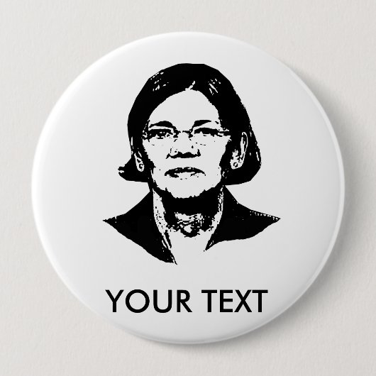 Elizabeth Warren - Ronde Button 4,0 Cm (Voorkant)