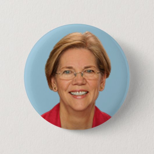 elizabeth warren ronde button 5,7 cm (Voorkant)
