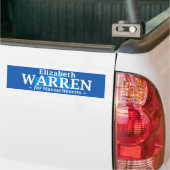 Elizabeth Warren voor Massachusetts bumper sticker (Op Truck)