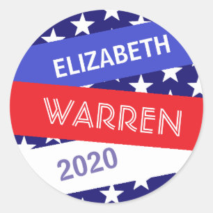 Elizabeth Warren voor President 2020 Ronde Sticker