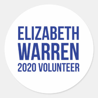 Elizabeth Warren Vrijwilliger 1.5in Circle Sticker