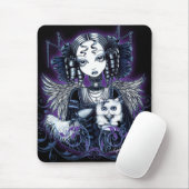 Elizabeth White Persian Cat Angel Mousepad Muismat (Met muis)