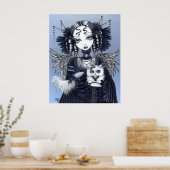 Elizabeth White Persian Cat Angel Poster (Cuisine)