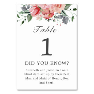 Elizabeth Wist je dat leuke feit bruiloft Kaart