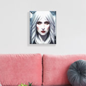 Elizavella Vampire Witch Woman Fantasy Donkere kun Canvas Afdruk (Insitu (Woonkamer))