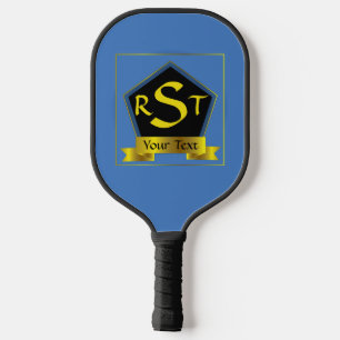 Elk 3 Initiaal Letter-monogram met lint Pickleball Paddle