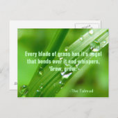 Elk blad van gras citaat Briefkaart (Voorkant / Achterkant)