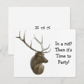 Elk Buck Uitnodiging (Voorkant / Achterkant)