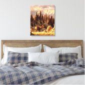 Elk Bull Canvas Afdruk (Insitu (Slaapkamer))