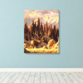 Elk Bull Canvas Afdruk (Insitu (Houten vloer))