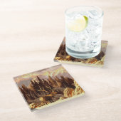 Elk Bull Glazen Onderzetter (Schuin)