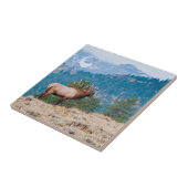 Elk (Cervus Elephus) Bull Bugling Tegeltje (Zijkant)