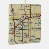 Elk City Oklahoma Retro Keramisch Ornament (Rechts)