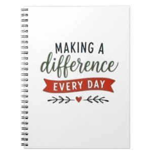Elk Dag Een Verschil Maken Inspirerend Notitieboek
