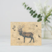 Elk Decoupage  Ephemera Briefkaart (Staand voorkant)