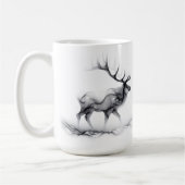 Elk Deer Stag Silhouette Mug (Gauche)