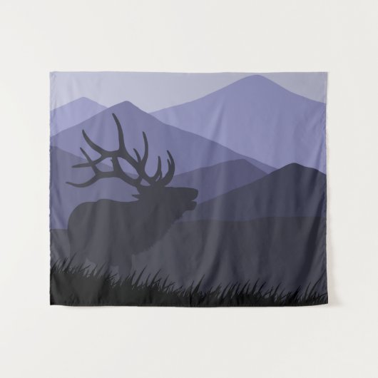 Elk en Blodgett Peak Wandkleed (Voorkant (horizontaal))