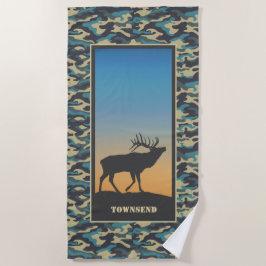 Elk en Camo Beach Towel Strandlaken