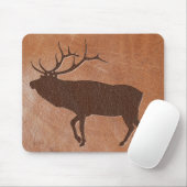 Elk gegaufreerd leder muismat (Met muis)