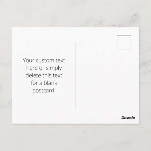 Elk geüpload Afbeelding, ontwerp of uw Logo willek Briefkaart (Achterkant)