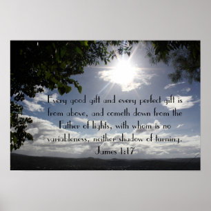 Elk goed cadeautje met tweeslauw James 1:17 Poster