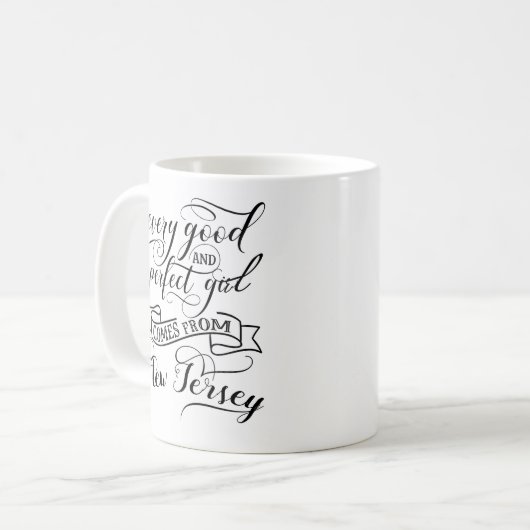 Elk goed en perfect meisje komt uit New Jersey Koffiemok (Voorkant links)