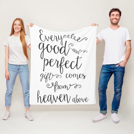 Elk goed & perfect geschenk komt van de hemel bove fleece deken (In situ)