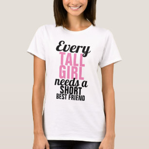Elk groot meisje heeft een kort beste vriendschapp t-shirt