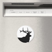 Elk Head Silhouette Magneet (Insitu (Vaatwasser))