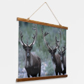 Elk Herd | Mt. Baring, Washington Hangend Wandkleed (Gebogen)