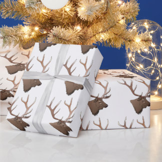 Elk hoofd cadeaupapier