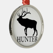Elk Hunter Metalen Ornament (Rechts)