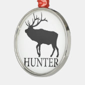 Elk Hunter Metalen Ornament (Links)