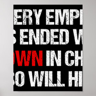 Elk imperium is geëindigd met een clown die de lei poster