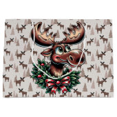 Elk in de winter groot cadeauzakje (Voorkant)