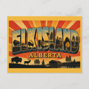Elk Island National Park Alberta Bizonreservaat Briefkaart