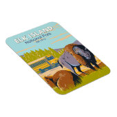 Elk Island National Park Canada Bison  Magneet (Rechterzijde)