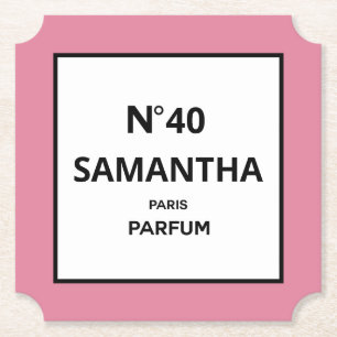 ELK JAAR Designer Parfum Fles Verjaardag Kartonnen Onderzetters