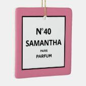 ELK JAAR Designer Parfum Fles Verjaardag Keramisch Ornament (Rechts)