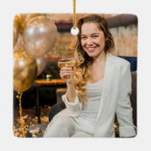 ELK JAAR Designer Parfum Fles Verjaardag Keramisch Ornament (Achterkant)