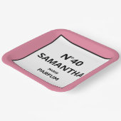 ELK JAAR Designer Parfum Fles Verjaardag Papieren Bordje (Gebogen)