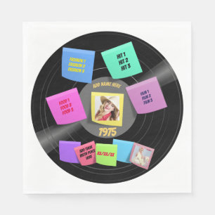 ELK Jaar Geboren 60s 70s Vinylplaat Foto Op Maat G Servetten