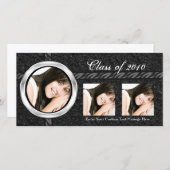 Elk jaar ~ Hot Black Announding-fotokaart Aankondiging (Voorkant / Achterkant)