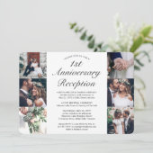 ELK JAAR Jubileum Receptie 7 Foto Huwelijk Kaart (Staand voorkant)