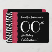 ELK JAAR Rood Lace Zebra V12 Kaart (Voorkant / Achterkant)